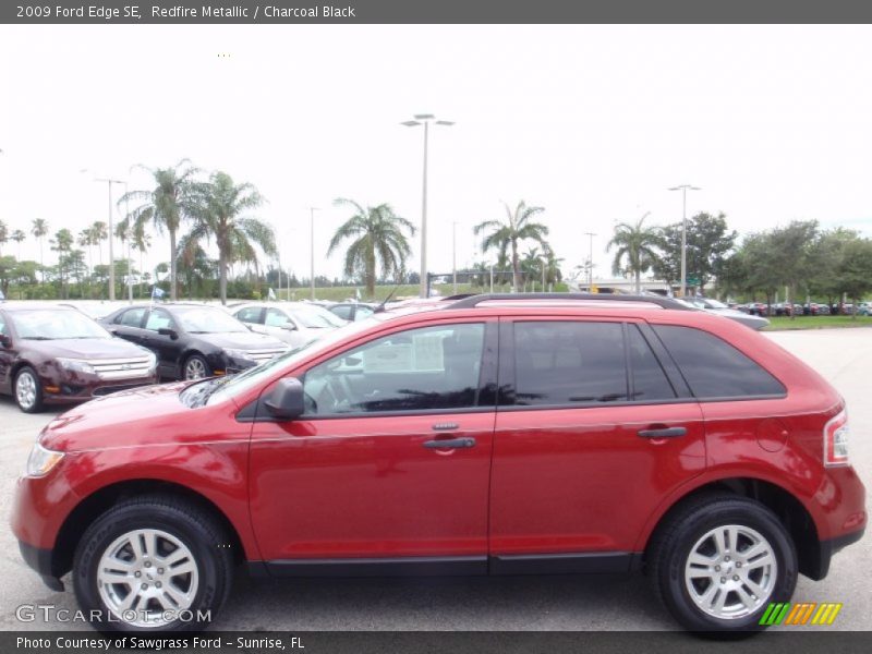 Redfire Metallic / Charcoal Black 2009 Ford Edge SE
