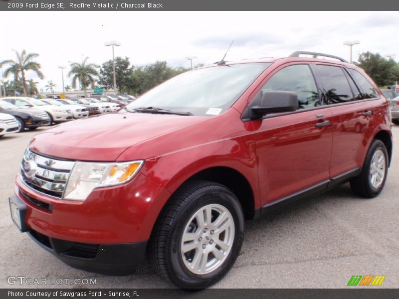 Redfire Metallic / Charcoal Black 2009 Ford Edge SE