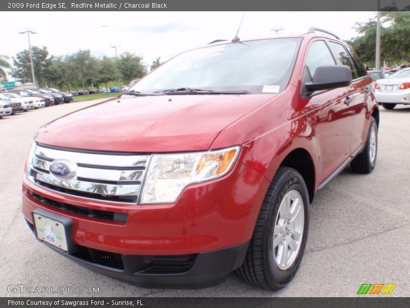 Redfire Metallic / Charcoal Black 2009 Ford Edge SE
