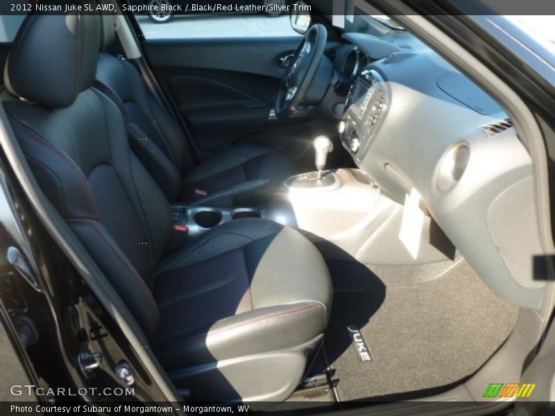 Sapphire Black / Black/Red Leather/Silver Trim 2012 Nissan Juke SL AWD