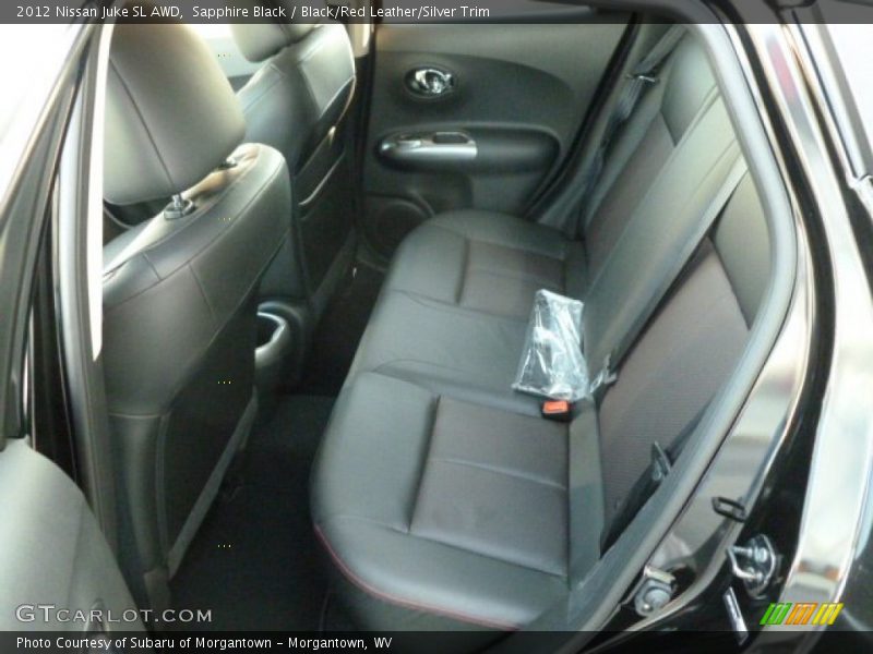 Sapphire Black / Black/Red Leather/Silver Trim 2012 Nissan Juke SL AWD