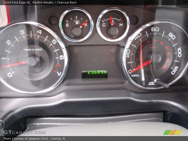 Redfire Metallic / Charcoal Black 2009 Ford Edge SE