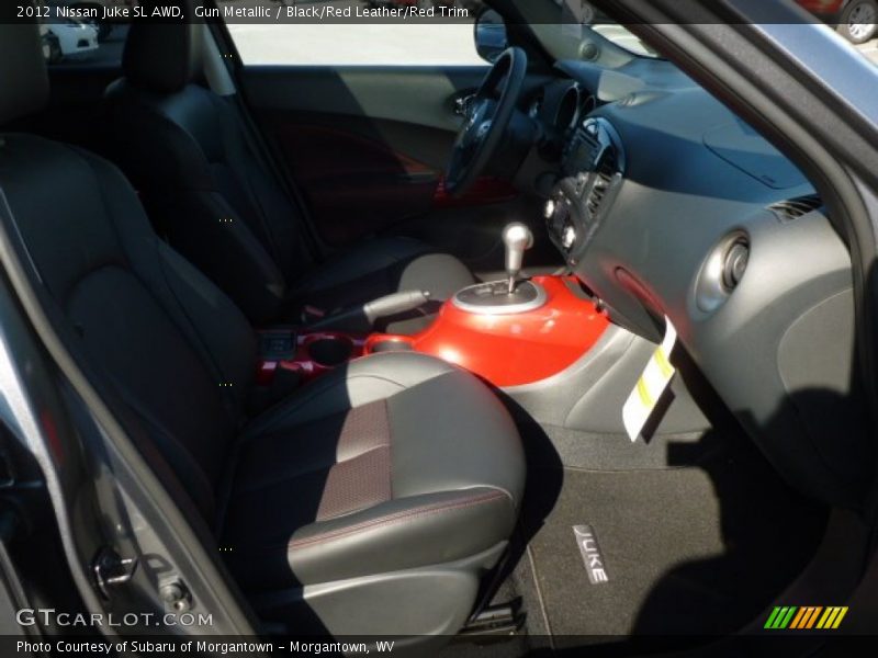 Gun Metallic / Black/Red Leather/Red Trim 2012 Nissan Juke SL AWD