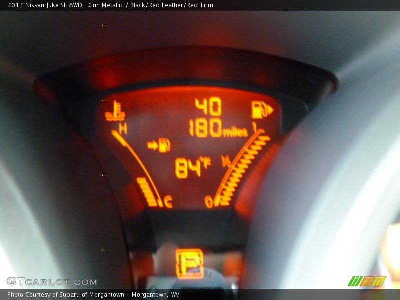 Gun Metallic / Black/Red Leather/Red Trim 2012 Nissan Juke SL AWD