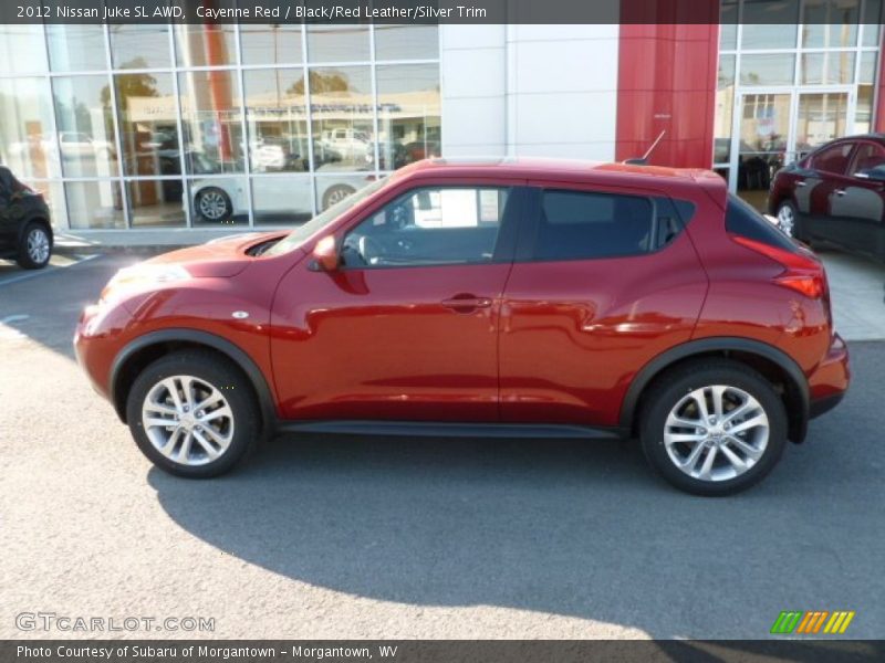 Cayenne Red / Black/Red Leather/Silver Trim 2012 Nissan Juke SL AWD