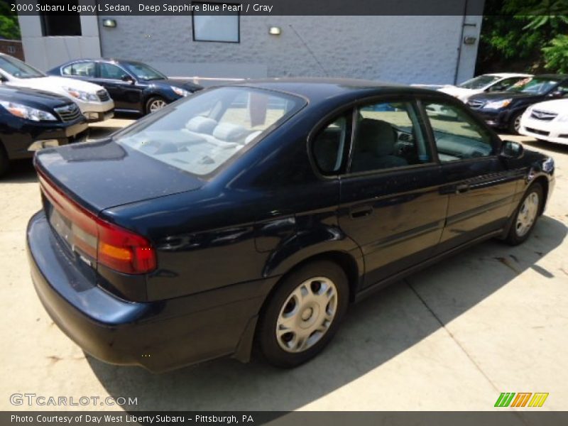 Deep Sapphire Blue Pearl / Gray 2000 Subaru Legacy L Sedan