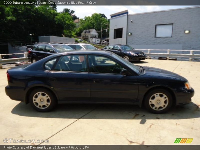 Deep Sapphire Blue Pearl / Gray 2000 Subaru Legacy L Sedan