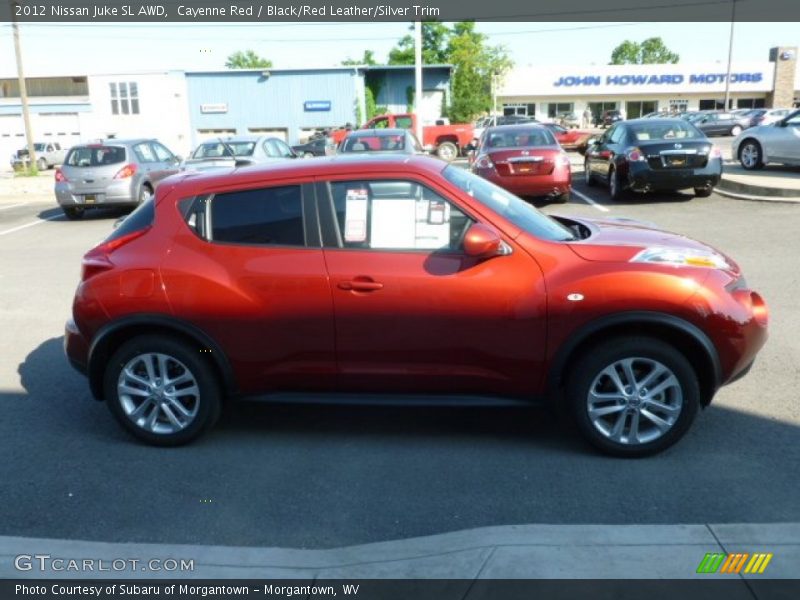 Cayenne Red / Black/Red Leather/Silver Trim 2012 Nissan Juke SL AWD