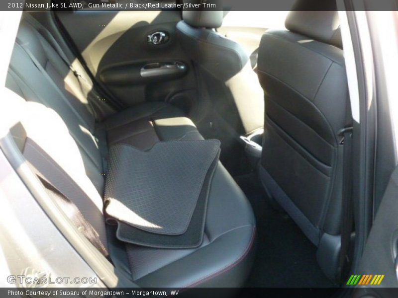 Gun Metallic / Black/Red Leather/Silver Trim 2012 Nissan Juke SL AWD