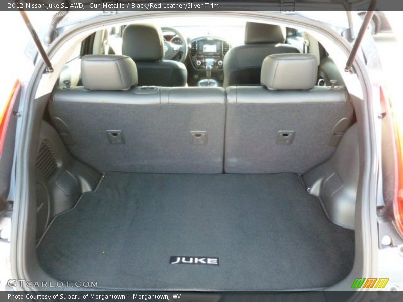 Gun Metallic / Black/Red Leather/Silver Trim 2012 Nissan Juke SL AWD