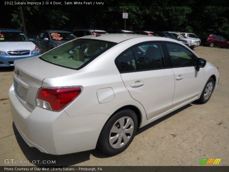 Satin White Pearl / Ivory 2012 Subaru Impreza 2.0i 4 Door