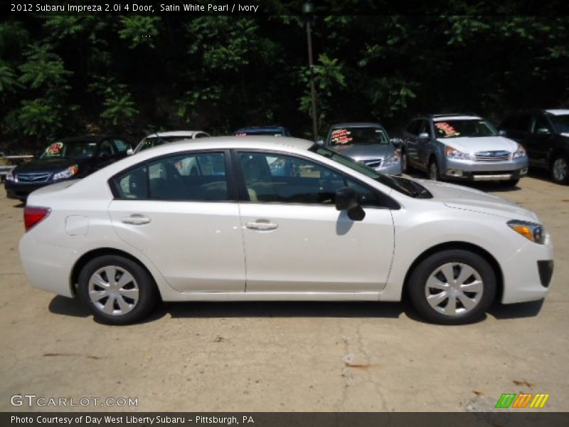 Satin White Pearl / Ivory 2012 Subaru Impreza 2.0i 4 Door