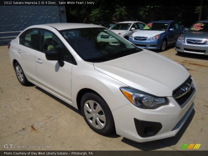 Satin White Pearl / Ivory 2012 Subaru Impreza 2.0i 4 Door