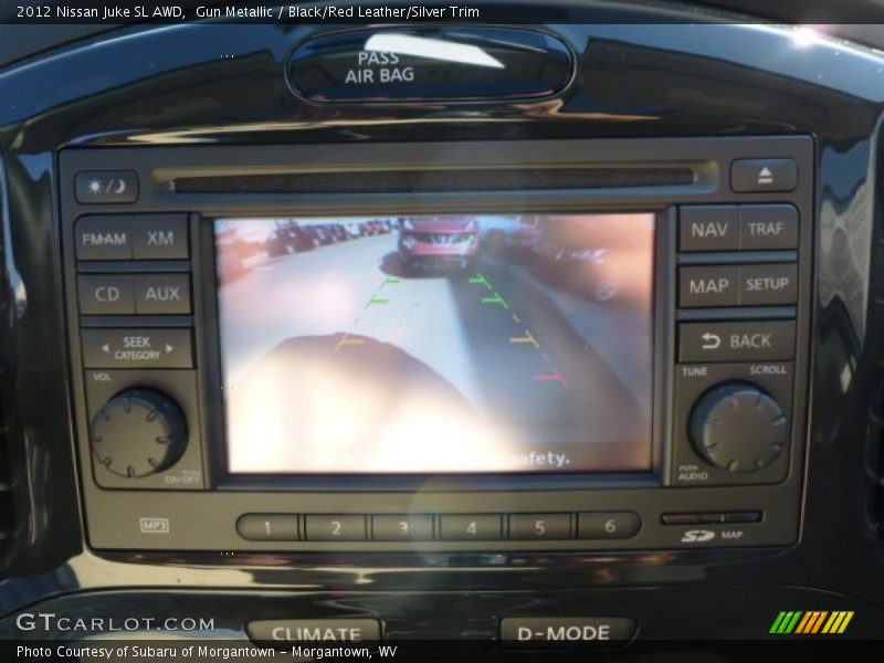 Gun Metallic / Black/Red Leather/Silver Trim 2012 Nissan Juke SL AWD