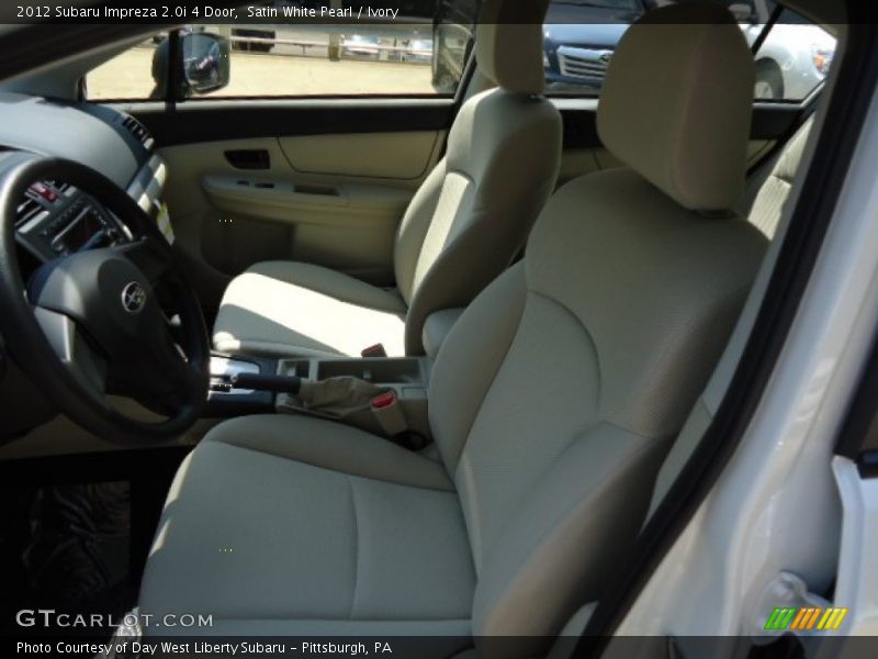 Satin White Pearl / Ivory 2012 Subaru Impreza 2.0i 4 Door