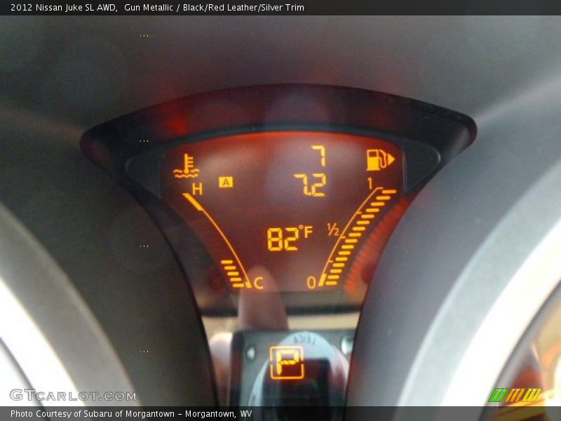 Gun Metallic / Black/Red Leather/Silver Trim 2012 Nissan Juke SL AWD