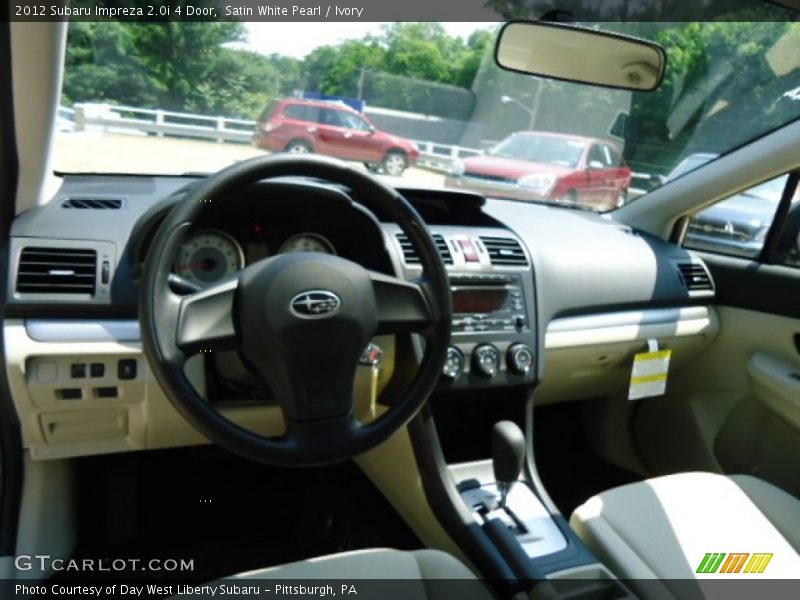 Satin White Pearl / Ivory 2012 Subaru Impreza 2.0i 4 Door