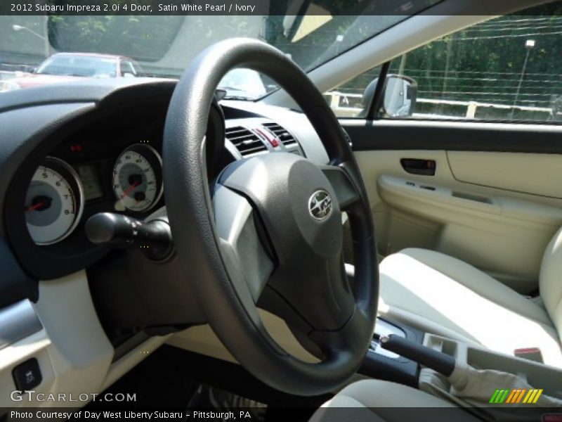 Satin White Pearl / Ivory 2012 Subaru Impreza 2.0i 4 Door