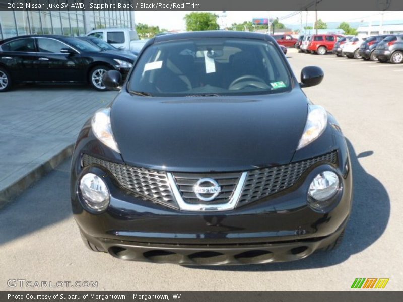 Sapphire Black / Black/Red/Red Trim 2012 Nissan Juke SV AWD