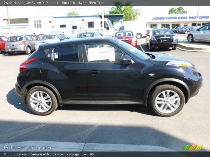 Sapphire Black / Black/Red/Red Trim 2012 Nissan Juke SV AWD