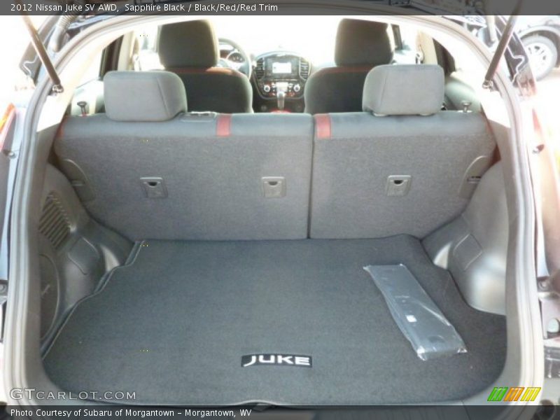 Sapphire Black / Black/Red/Red Trim 2012 Nissan Juke SV AWD