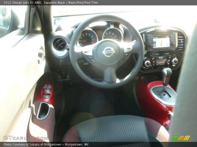 Sapphire Black / Black/Red/Red Trim 2012 Nissan Juke SV AWD