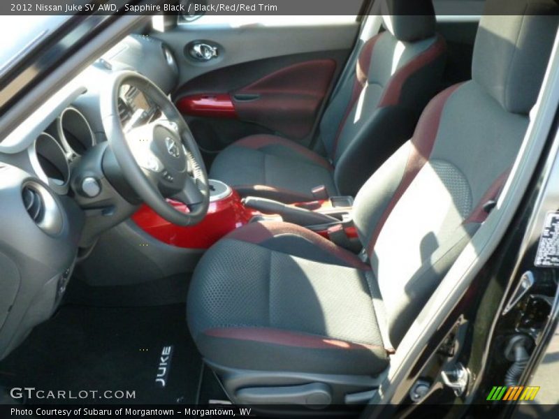 Sapphire Black / Black/Red/Red Trim 2012 Nissan Juke SV AWD
