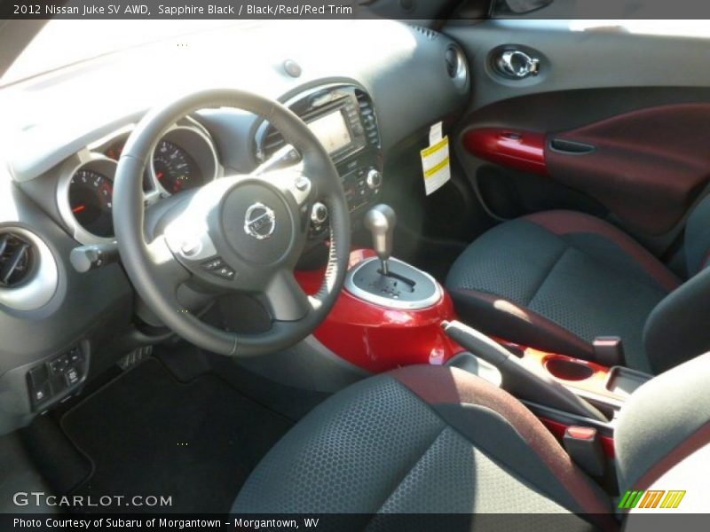 Sapphire Black / Black/Red/Red Trim 2012 Nissan Juke SV AWD