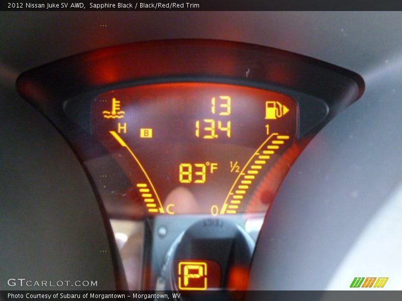 Sapphire Black / Black/Red/Red Trim 2012 Nissan Juke SV AWD