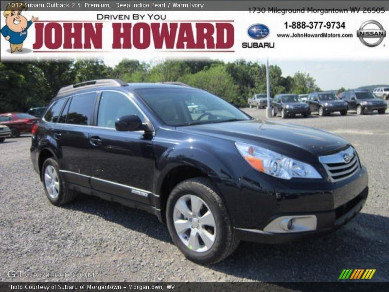 Deep Indigo Pearl / Warm Ivory 2012 Subaru Outback 2.5i Premium