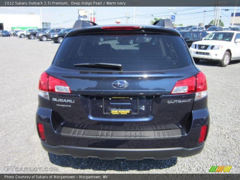 Deep Indigo Pearl / Warm Ivory 2012 Subaru Outback 2.5i Premium
