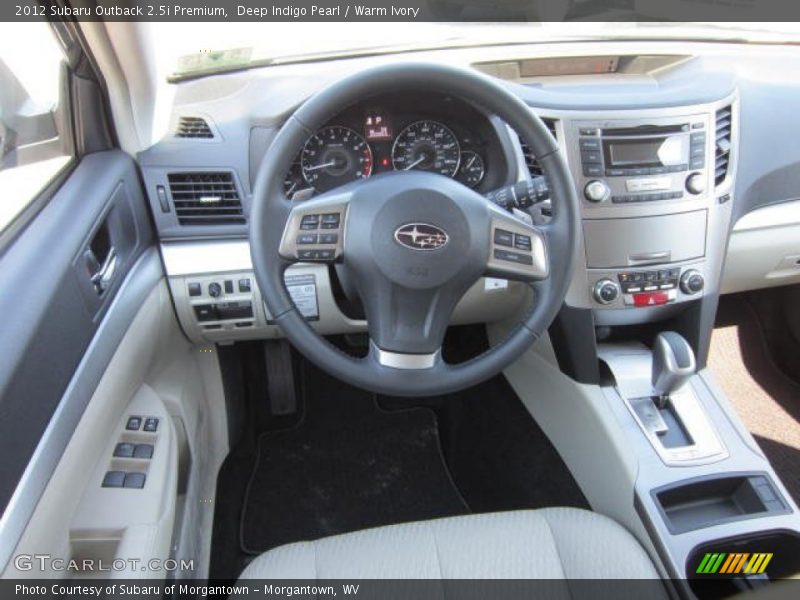 Deep Indigo Pearl / Warm Ivory 2012 Subaru Outback 2.5i Premium