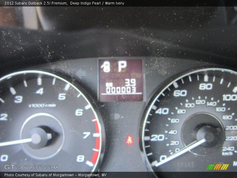 Deep Indigo Pearl / Warm Ivory 2012 Subaru Outback 2.5i Premium