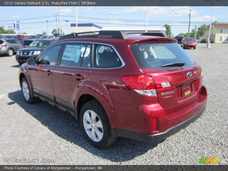 Ruby Red Pearl / Off Black 2012 Subaru Outback 2.5i
