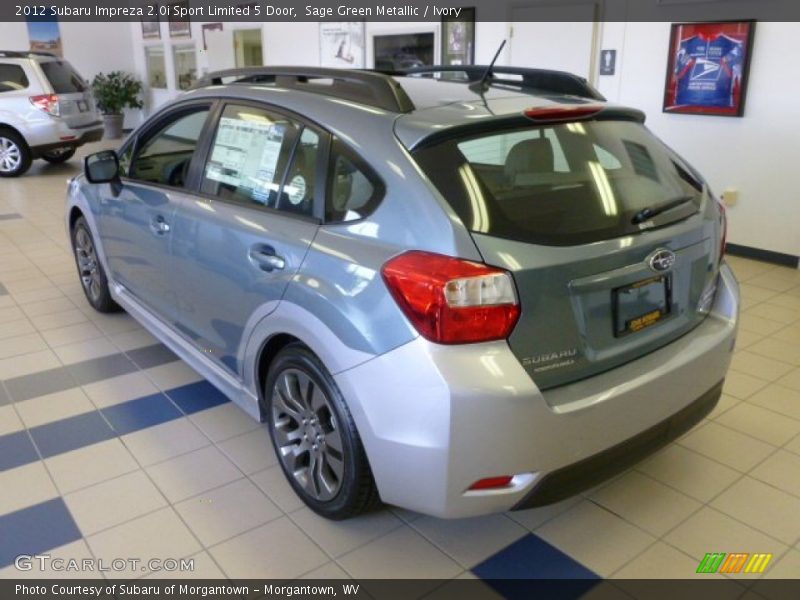 Sage Green Metallic / Ivory 2012 Subaru Impreza 2.0i Sport Limited 5 Door