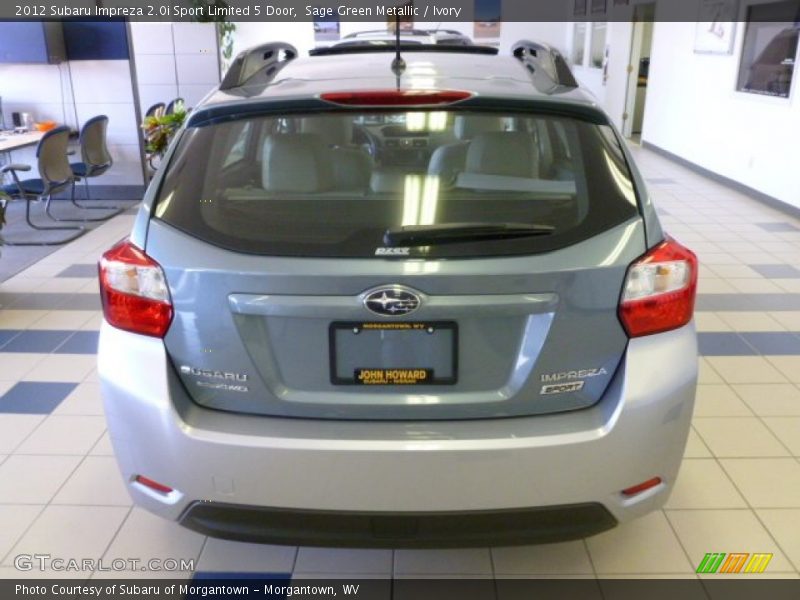 Sage Green Metallic / Ivory 2012 Subaru Impreza 2.0i Sport Limited 5 Door