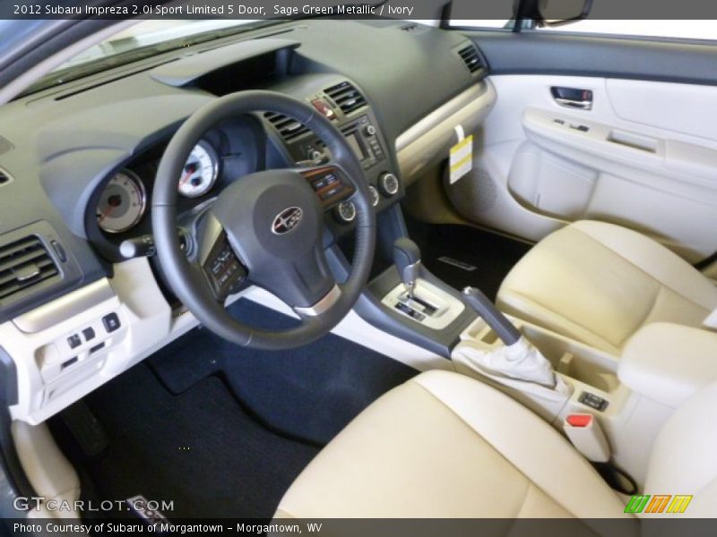 Ivory Interior - 2012 Impreza 2.0i Sport Limited 5 Door 