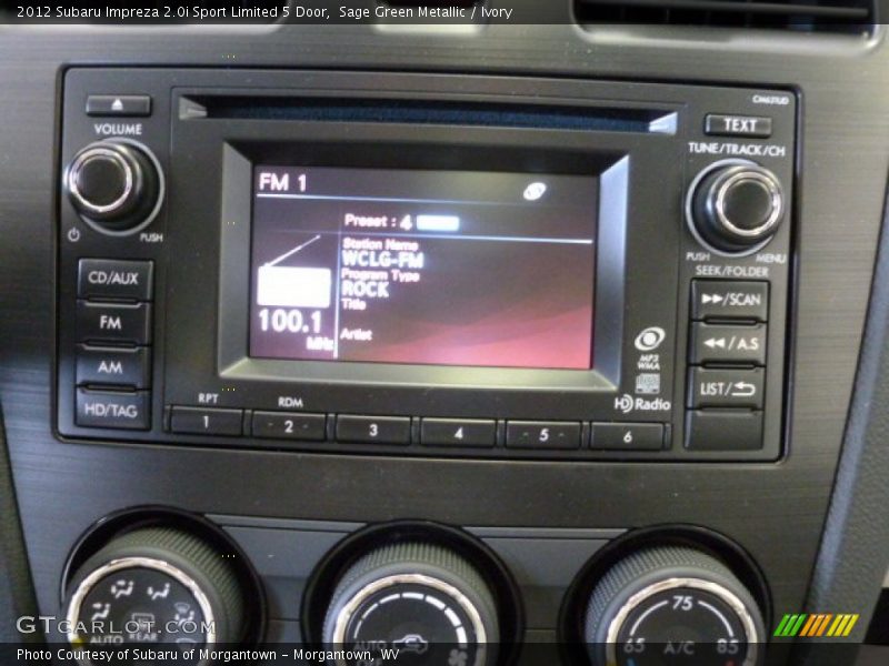 Audio System of 2012 Impreza 2.0i Sport Limited 5 Door