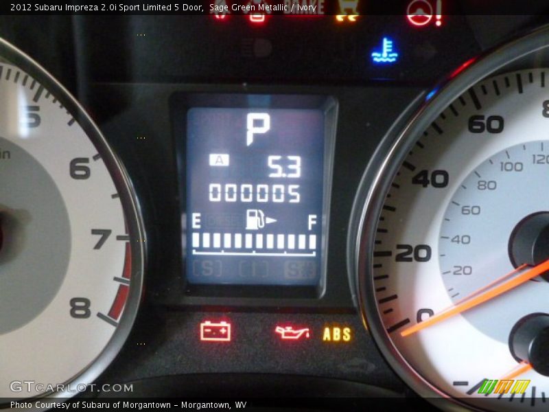 Sage Green Metallic / Ivory 2012 Subaru Impreza 2.0i Sport Limited 5 Door