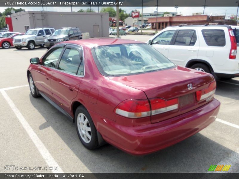 Firepepper Red Pearl / Quartz Gray 2002 Honda Accord SE Sedan