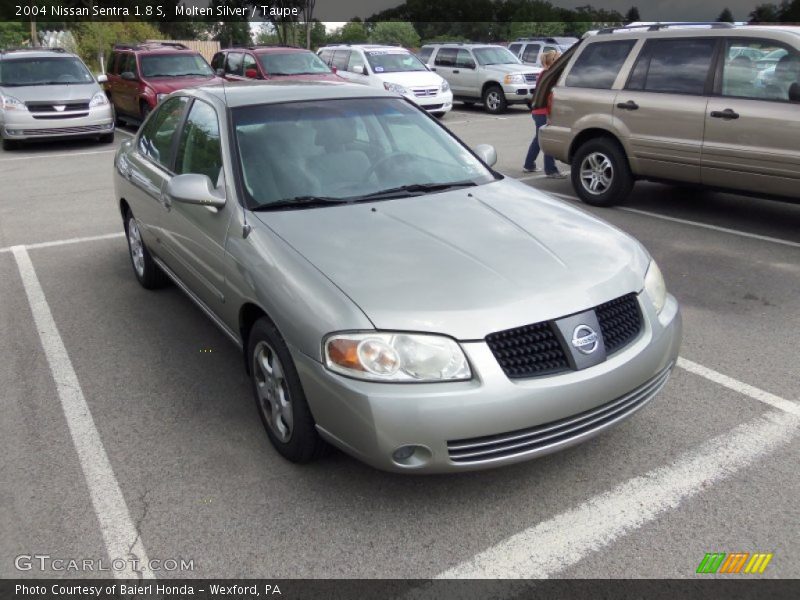 Molten Silver / Taupe 2004 Nissan Sentra 1.8 S