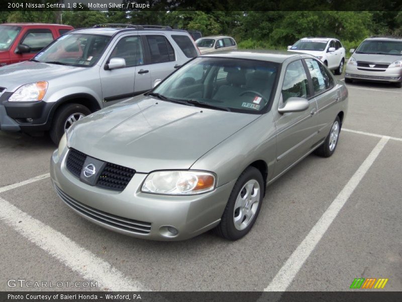 Molten Silver / Taupe 2004 Nissan Sentra 1.8 S
