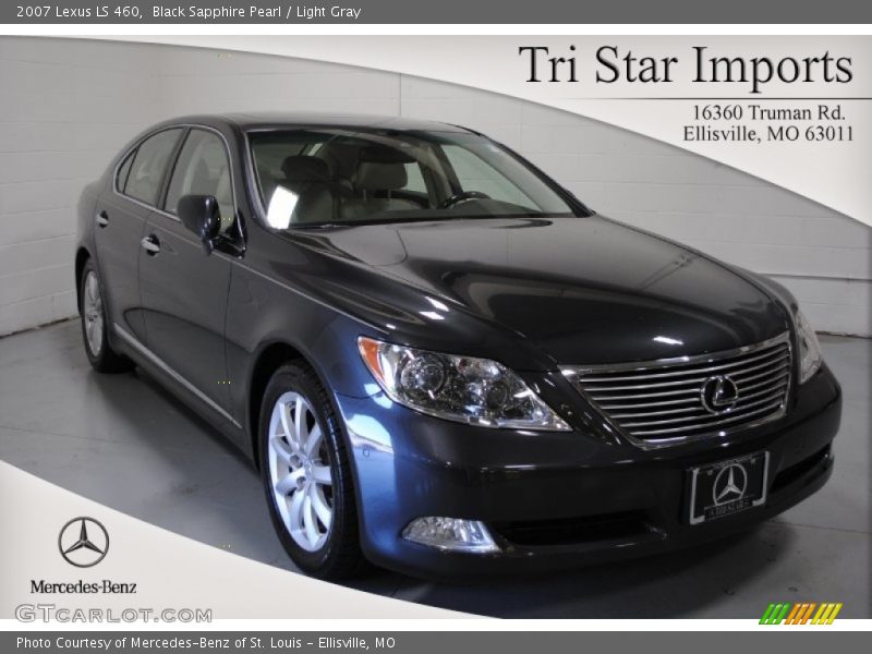 Black Sapphire Pearl / Light Gray 2007 Lexus LS 460