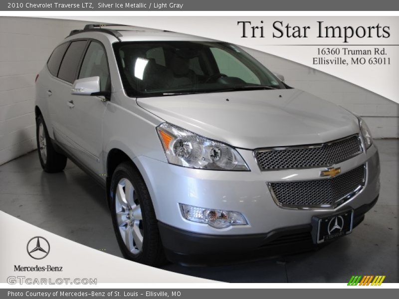 Silver Ice Metallic / Light Gray 2010 Chevrolet Traverse LTZ