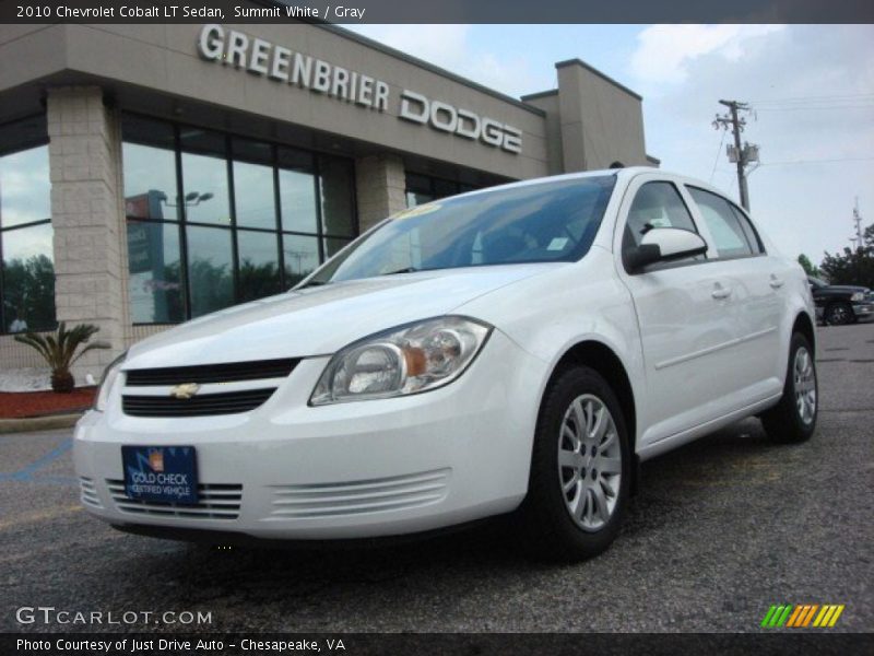 Summit White / Gray 2010 Chevrolet Cobalt LT Sedan