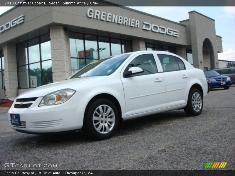 Summit White / Gray 2010 Chevrolet Cobalt LT Sedan