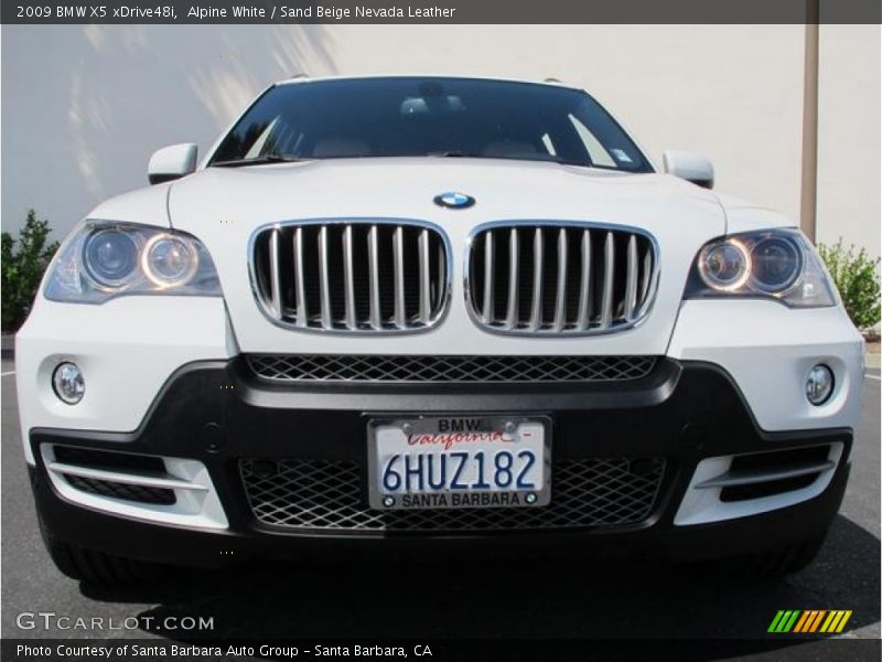 Alpine White / Sand Beige Nevada Leather 2009 BMW X5 xDrive48i