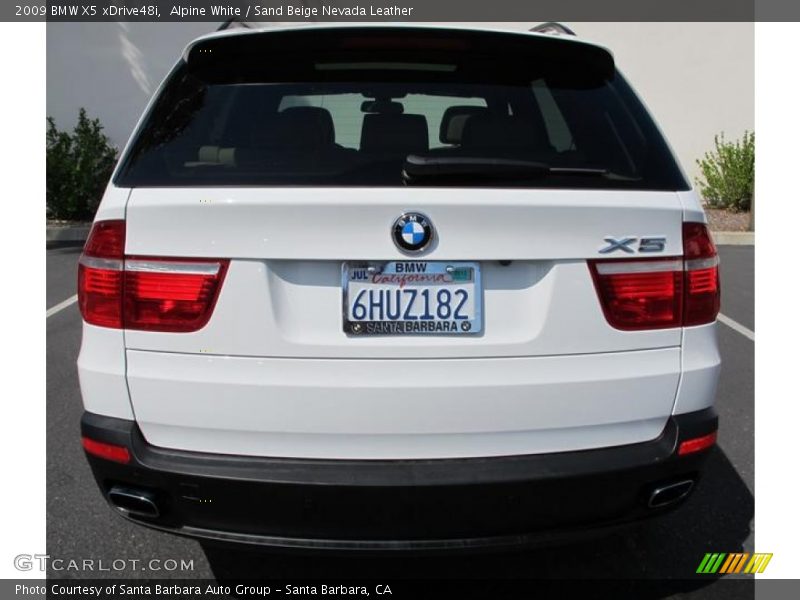Alpine White / Sand Beige Nevada Leather 2009 BMW X5 xDrive48i