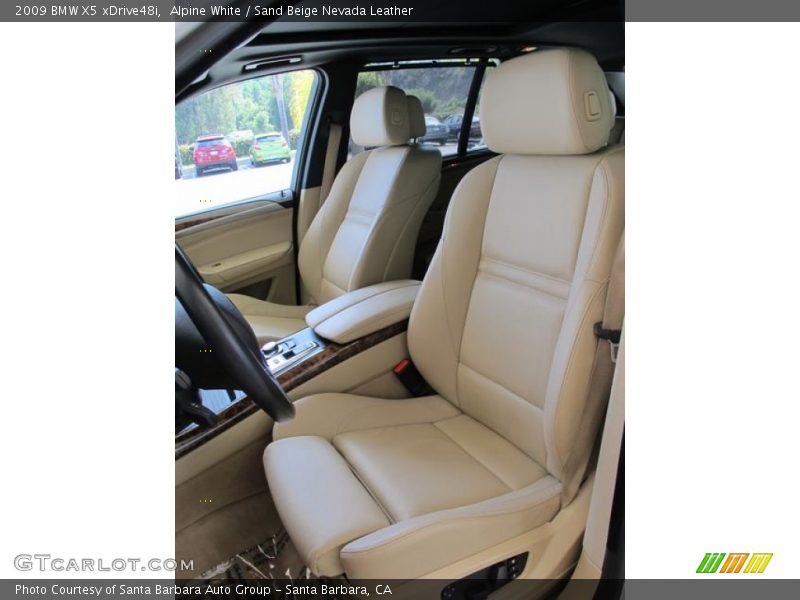 Alpine White / Sand Beige Nevada Leather 2009 BMW X5 xDrive48i