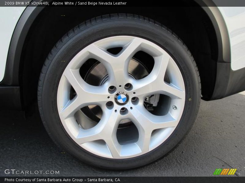 Alpine White / Sand Beige Nevada Leather 2009 BMW X5 xDrive48i